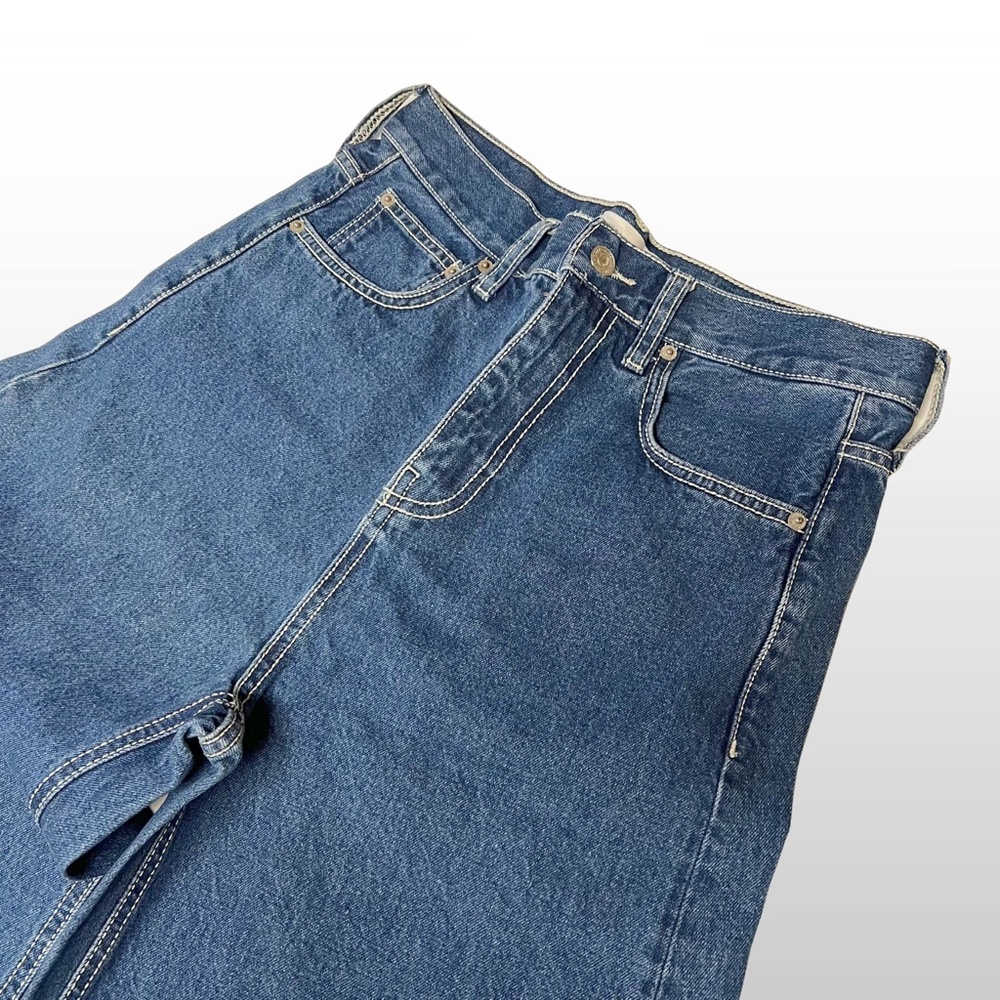 Zara Woman Premium Denim Size 6 Trinny High Rise Wide Leg Flare Blue Jeans NWOT - Picture 4 of 7
